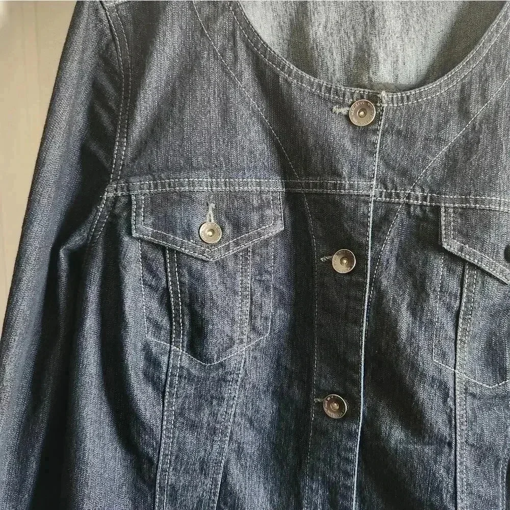 Nine West Ladies Jean Jacket‎ Size XL - Picture 4 of 13